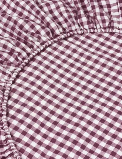 Linen Rich Gingham Fitted Sheet