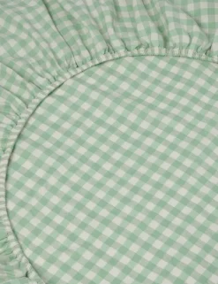 Linen Rich Gingham Fitted Sheet