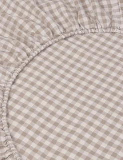Linen Rich Gingham Fitted Sheet