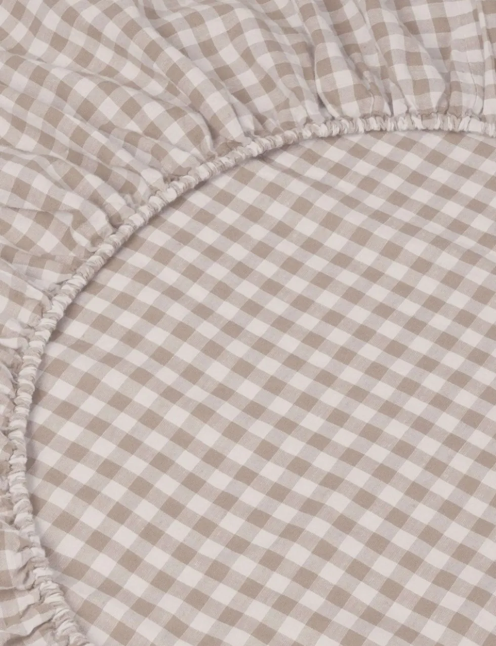 Linen Rich Gingham Fitted Sheet