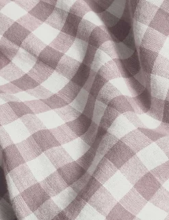 Linen Rich Gingham Fitted Sheet