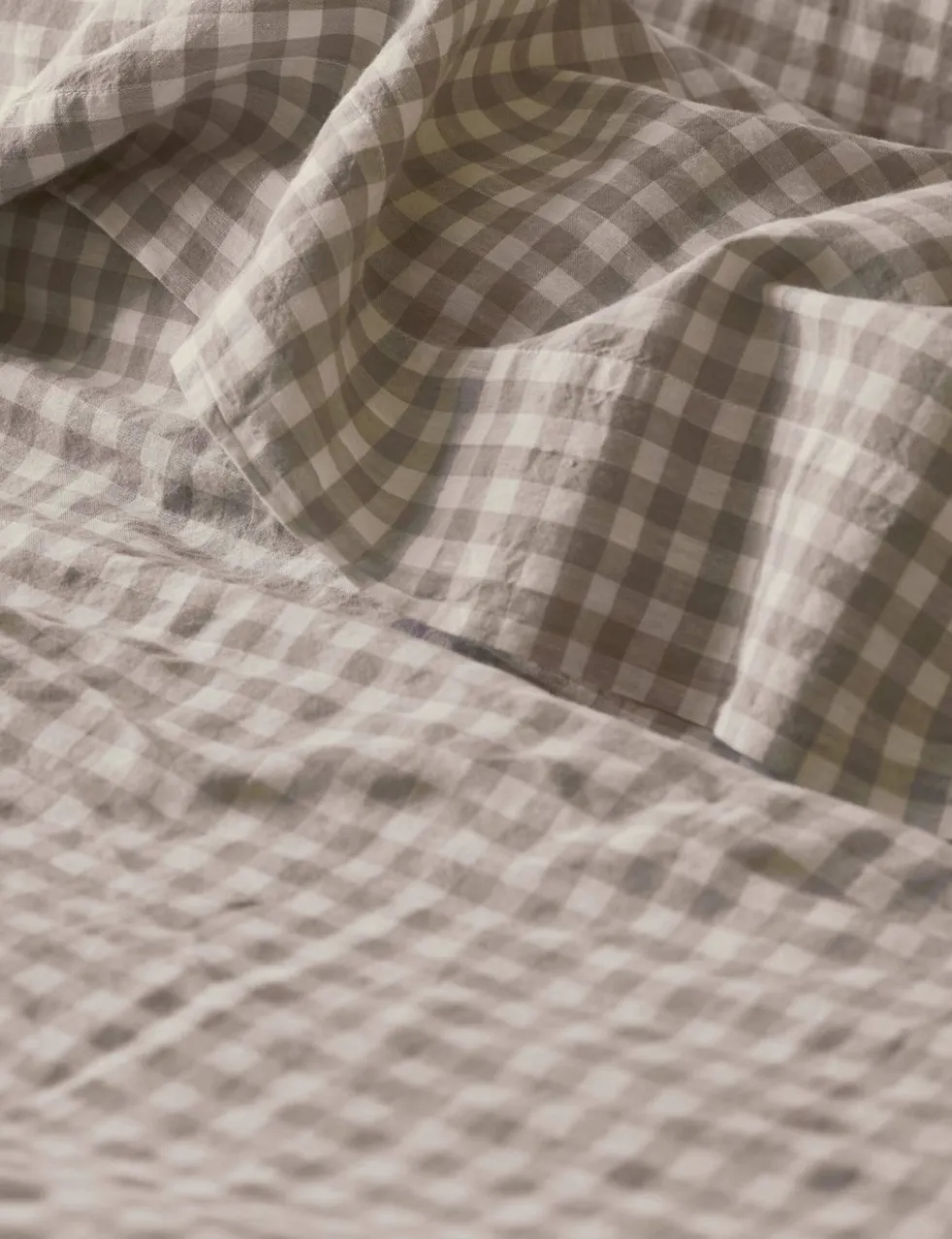 Linen Rich Gingham Flat Sheet