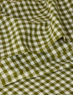Linen Rich Gingham Flat Sheet