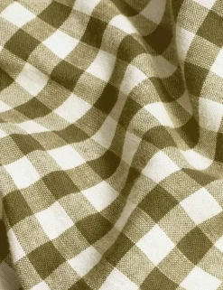 Linen Rich Gingham Flat Sheet