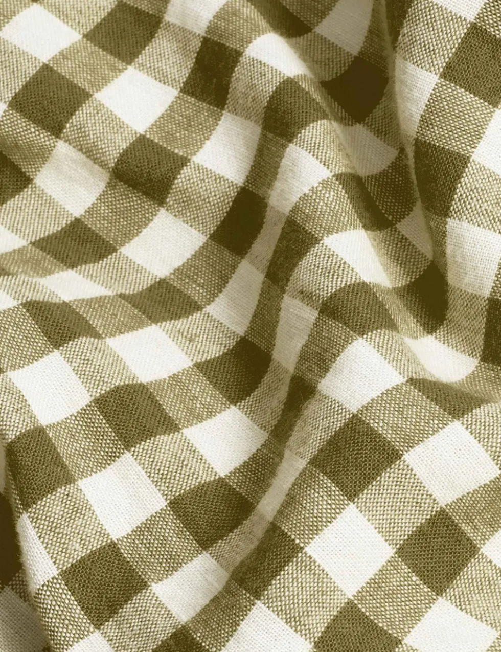 Linen Rich Gingham Flat Sheet