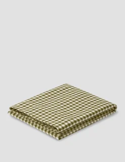 Linen Rich Gingham Flat Sheet