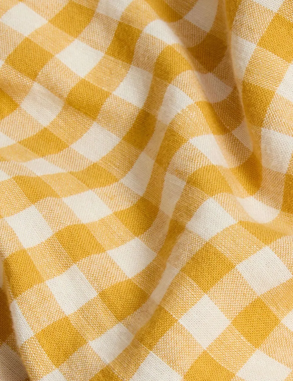 Linen Rich Gingham Flat Sheet
