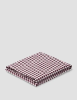 Linen Rich Gingham Flat Sheet
