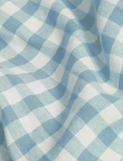Linen Rich Gingham Flat Sheet