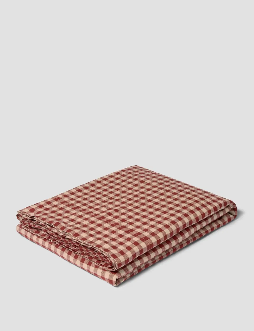 Linen Rich Gingham Flat Sheet