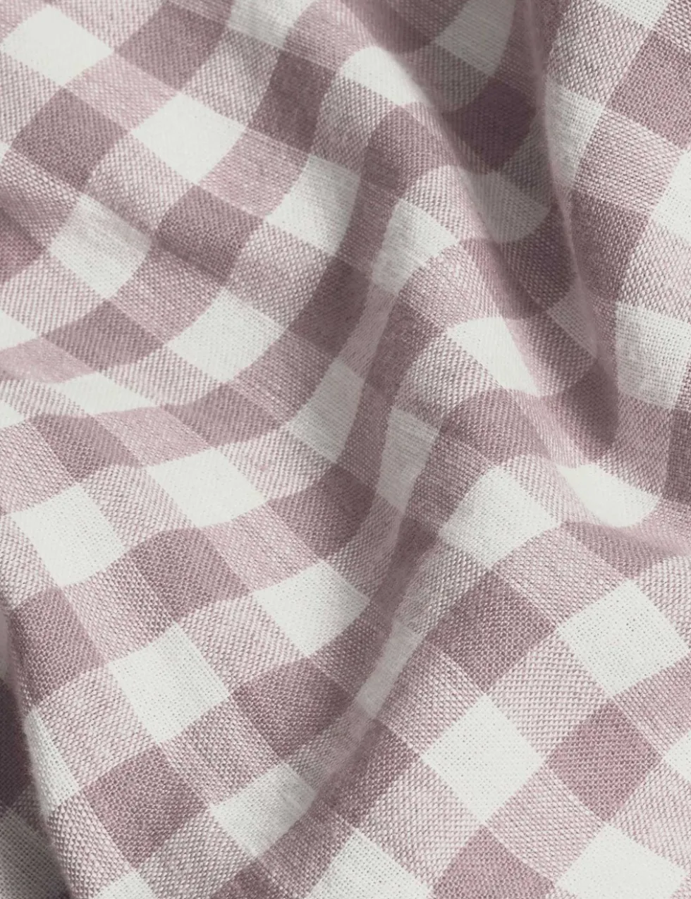 Linen Rich Gingham Flat Sheet