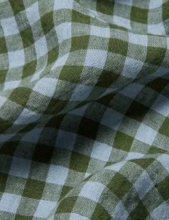 Linen Rich Gingham Flat Sheet