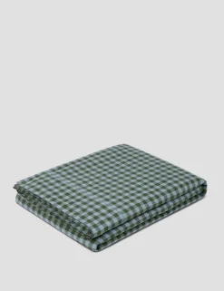 Linen Rich Gingham Flat Sheet