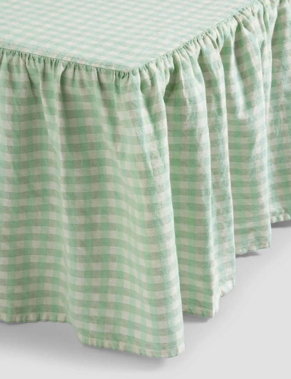 Linen Rich Gingham Valance Sheet