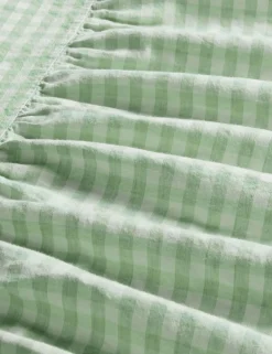 Linen Rich Gingham Valance Sheet