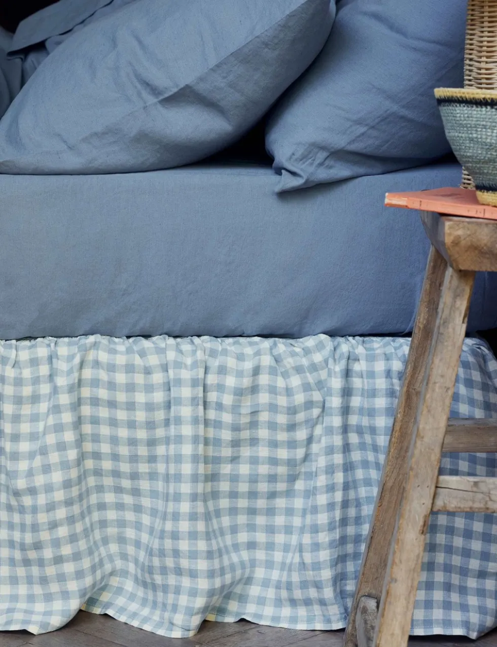 Linen Rich Gingham Valance Sheet