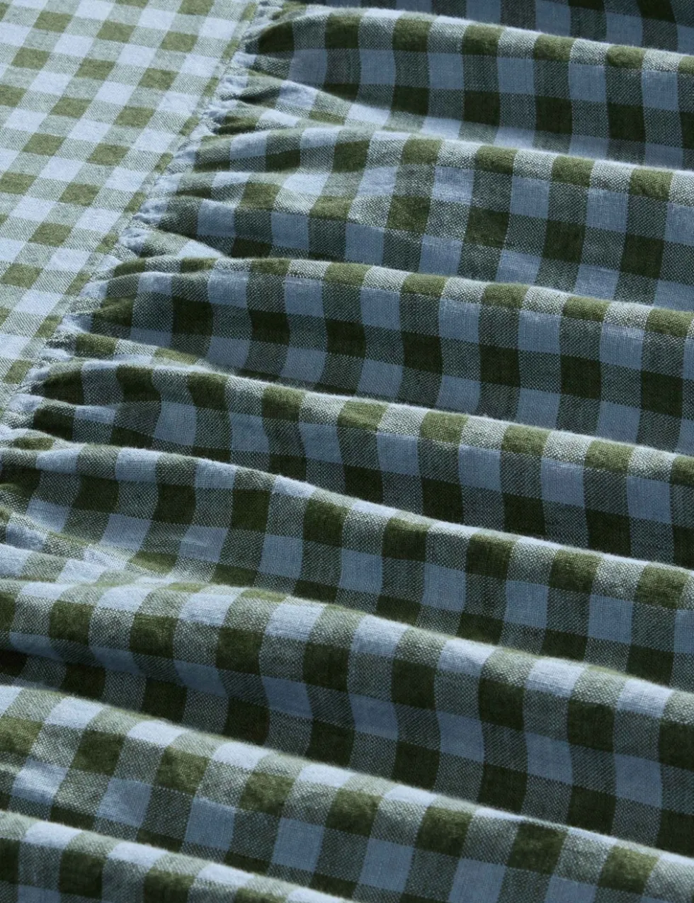 Linen Rich Gingham Valance Sheet