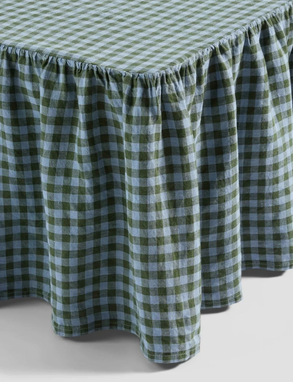 Linen Rich Gingham Valance Sheet
