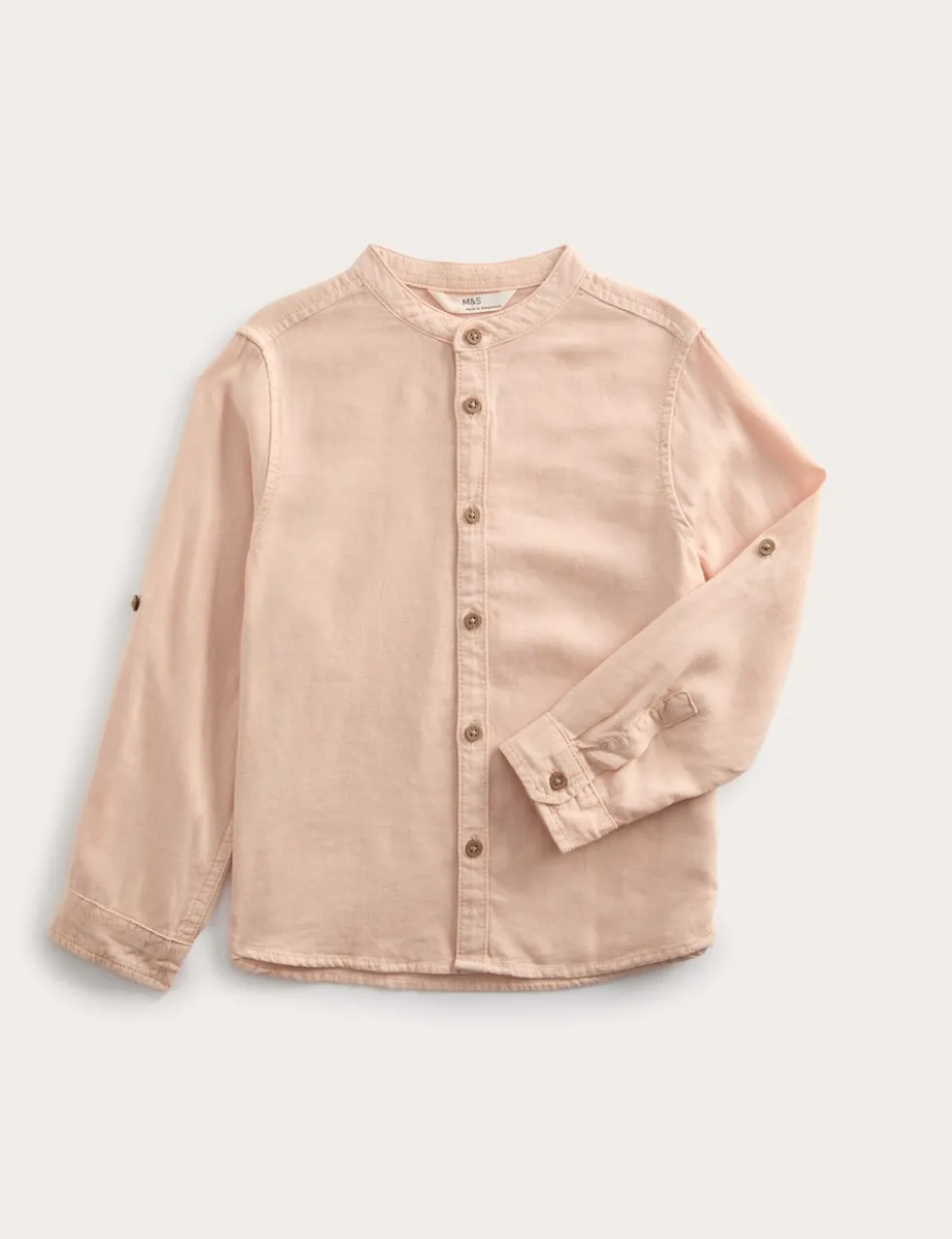 Linen Rich Grandad Shirt (2-8 Yrs)