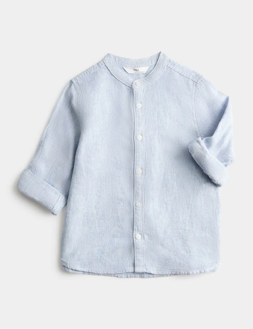 Linen Rich Grandad Shirt (2-8 Yrs)