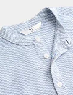 Linen Rich Grandad Shirt (2-8 Yrs)