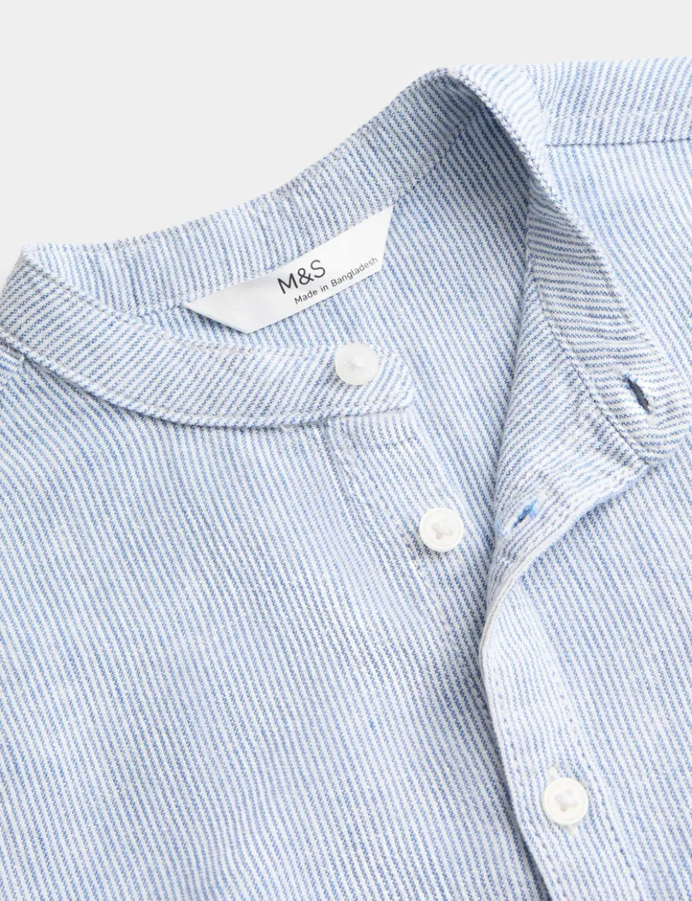 Linen Rich Grandad Shirt (2-8 Yrs)