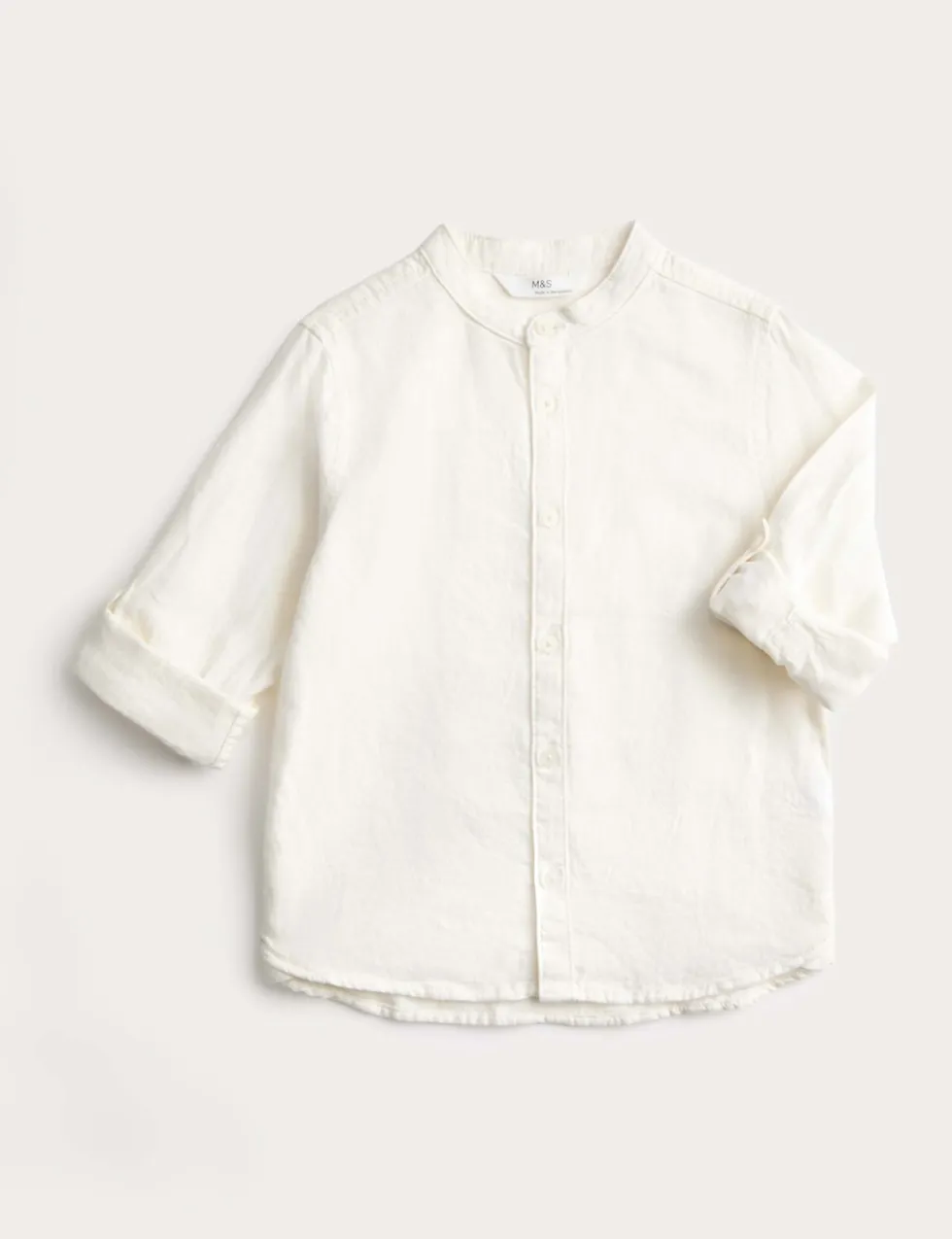 Linen Rich Grandad Shirt (2-8 Yrs)