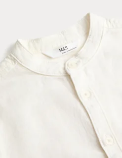 Linen Rich Grandad Shirt (2-8 Yrs)