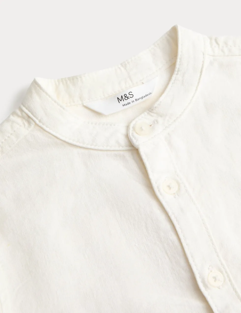 Linen Rich Grandad Shirt (2-8 Yrs)