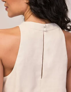 Linen Rich Halter Neck Top