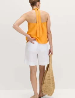 Linen Rich Halter Neck Top