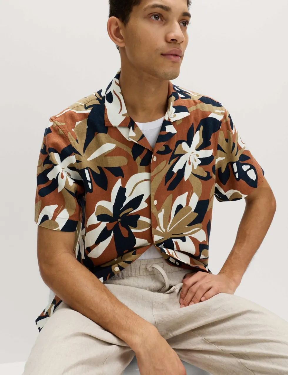 Linen Rich Hawaiian Shirt