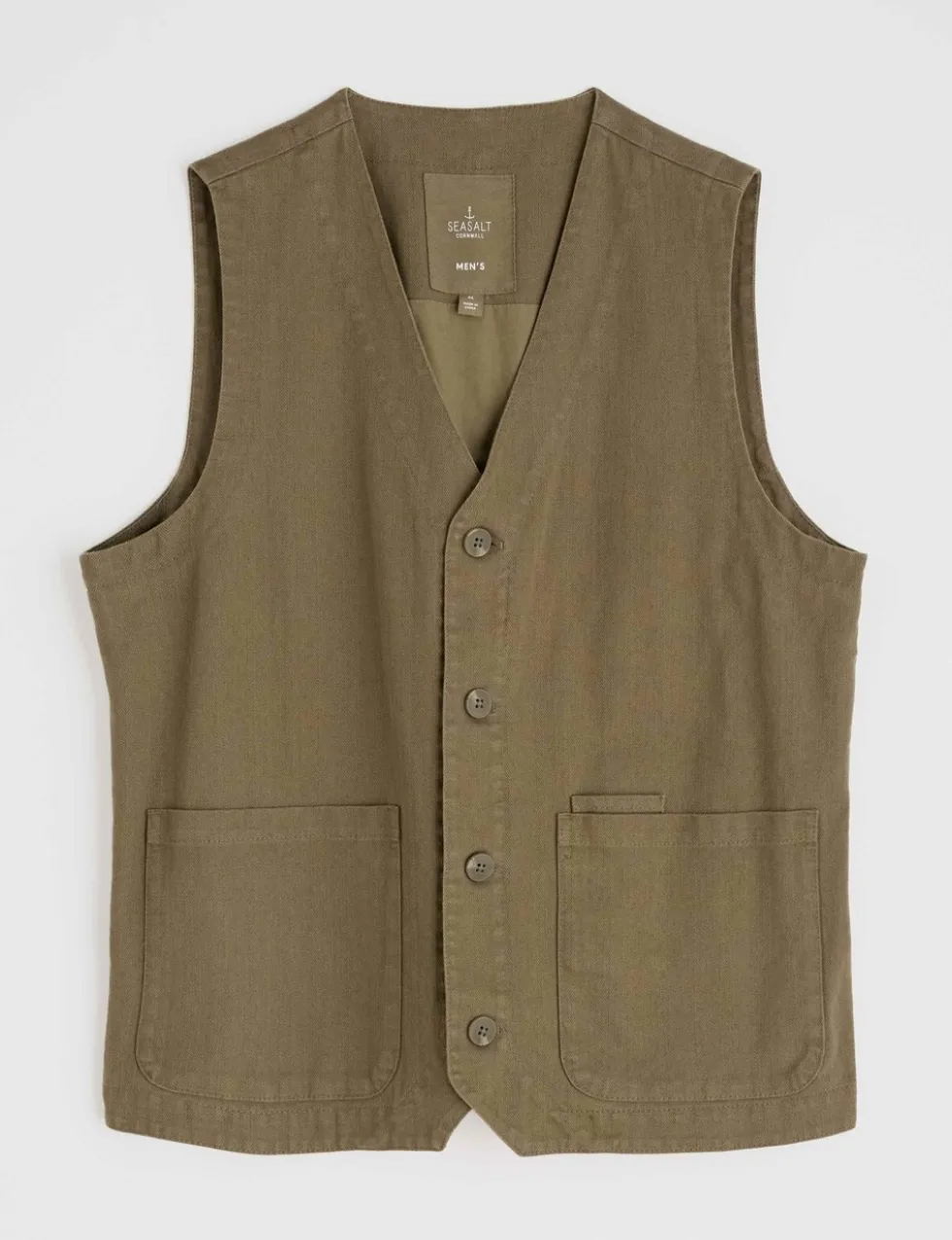 Linen Rich Herringbone Waistcoat