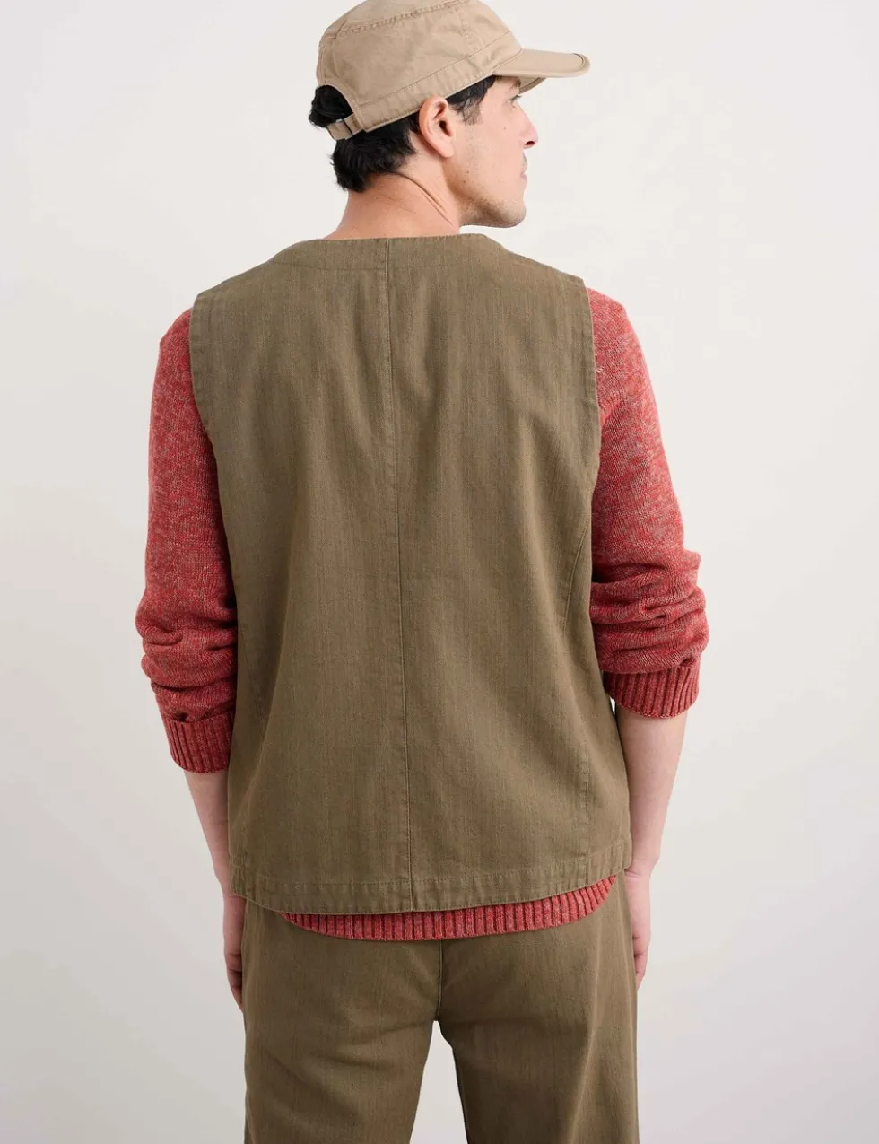 Linen Rich Herringbone Waistcoat