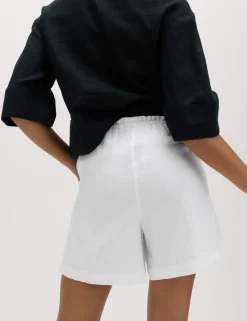 Linen Rich High Waisted Shorts