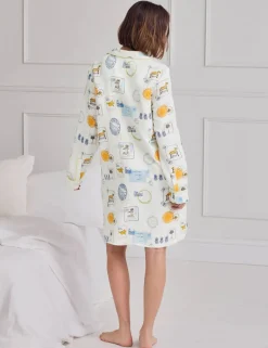 Linen Rich Holiday Print Nightshirt