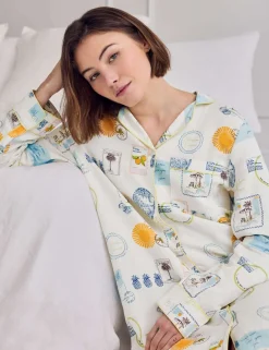 Linen Rich Holiday Print Nightshirt