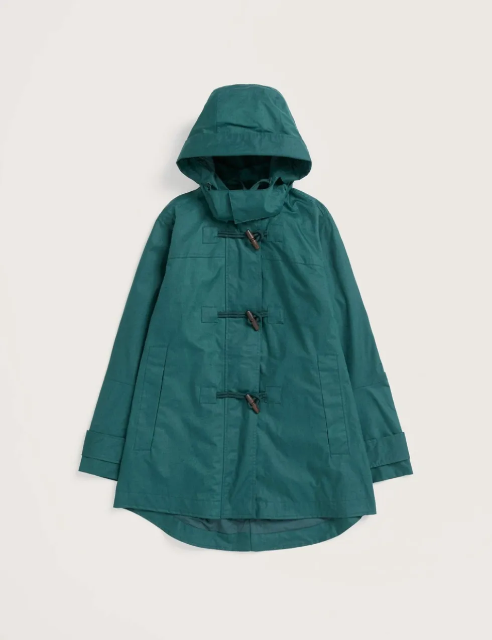 Linen Rich Hooded Duffle Coat