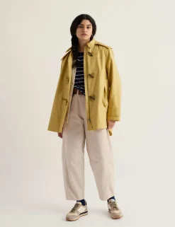 Linen Rich Hooded Duffle Coat