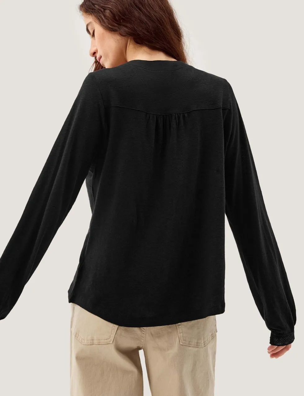 Linen Rich Ladder Detail Shirt