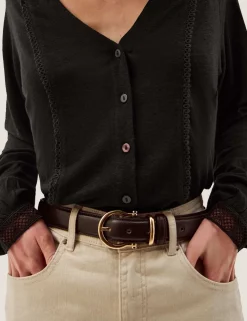 Linen Rich Ladder Detail Shirt