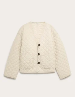 Linen Rich Lightweight Quilted Jacket