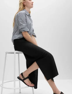 Linen Rich Maxi A-Line Skirt