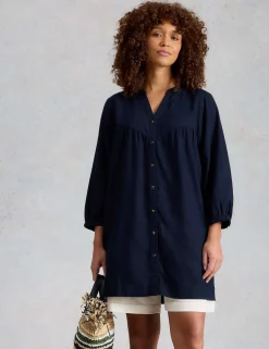 Linen Rich Notch Neck Tunic