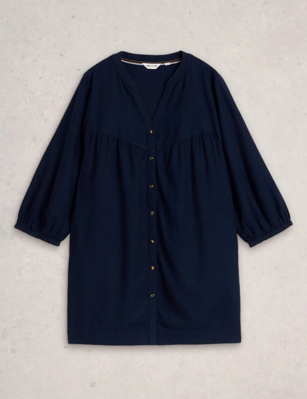 Linen Rich Notch Neck Tunic