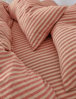 Linen Rich Pembroke Stripe Fitted Sheet