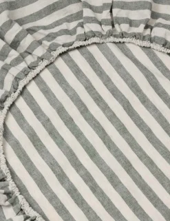 Linen Rich Pembroke Stripe Fitted Sheet