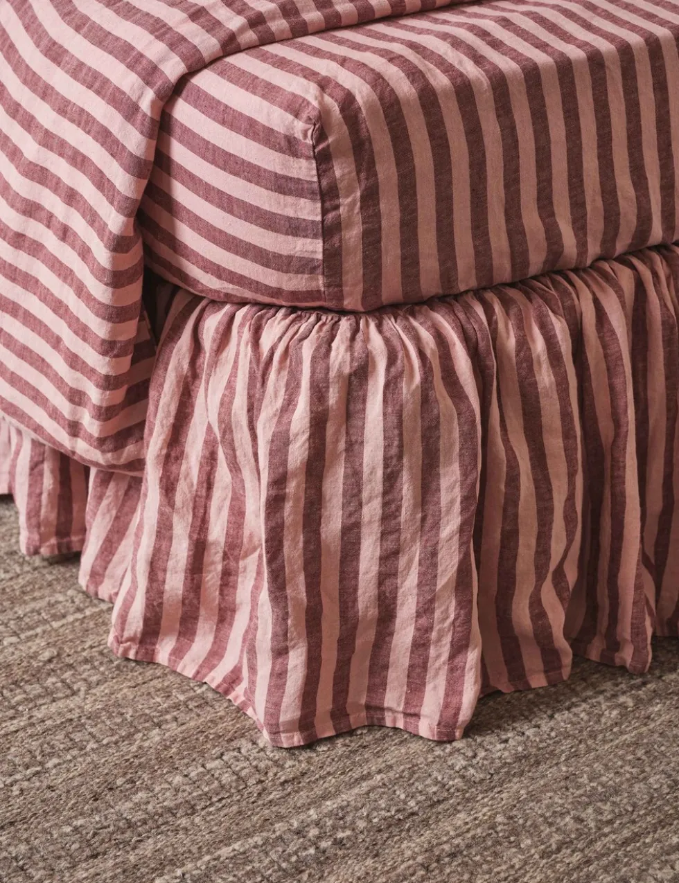 Linen Rich Pembroke Striped Valance Sheet