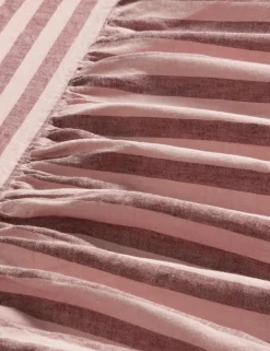 Linen Rich Pembroke Striped Valance Sheet