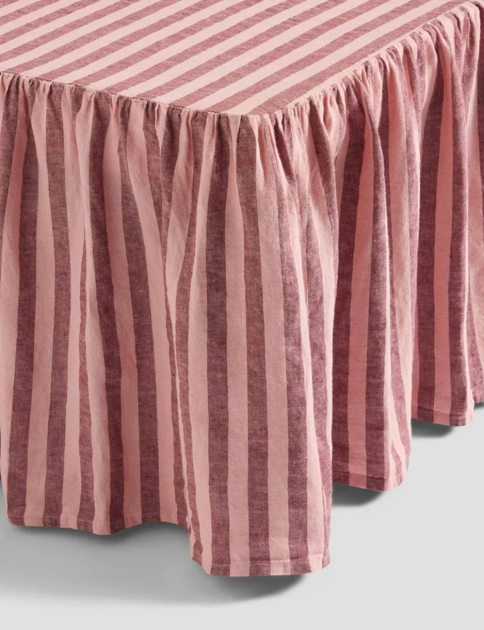 Linen Rich Pembroke Striped Valance Sheet